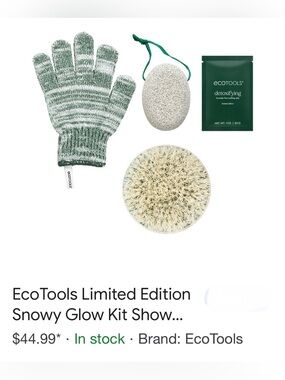 ecotools Limited Edition Green & Cream Spa Exfoliating Kit